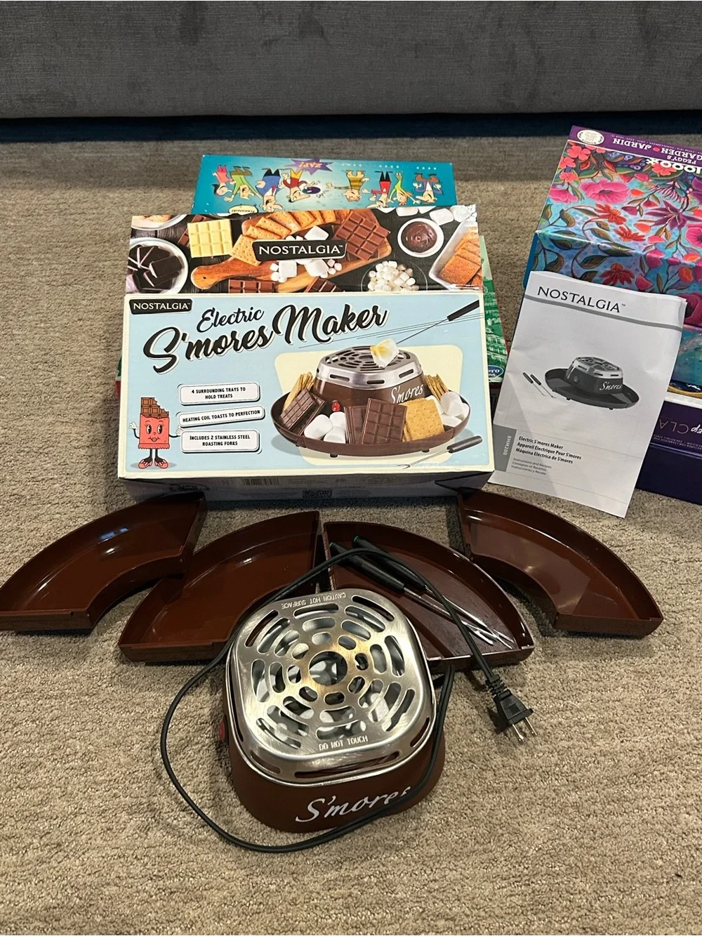 Nostalgia Indoor Electric Smores Maker Brown Smores Kit Electric Smore Maker